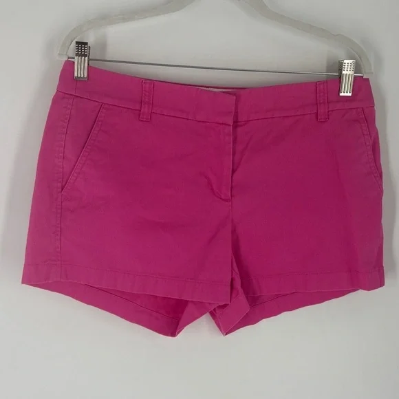 J.Crew Women's Hot Pink Chino Shorts- Sz 8 - Picture 1 of 6